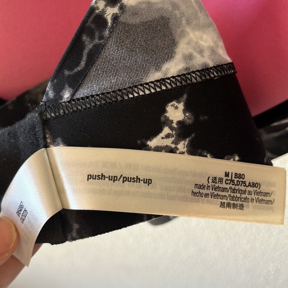 PINK marble Strappy bralette Medium - Picture 6 of 7